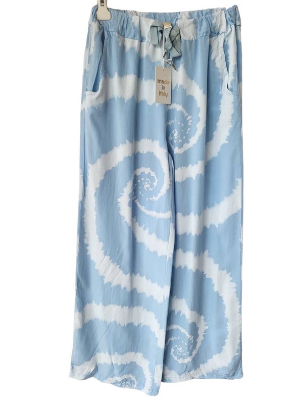 Hose blau batik, Gr. 36 - 40, 1x verfügbar
