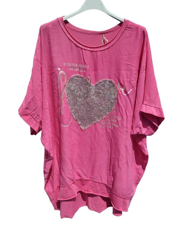 Tshirt pink "If you can...", Gr. 38 - 42/44, 1x verfügbar