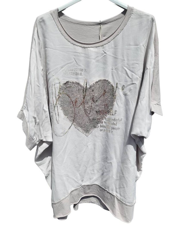 Tshirt weiss "If you can...", Gr. 38 - 42/44, 1x verfügbar