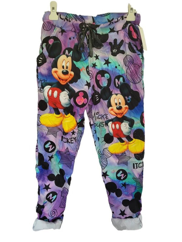 Stretchhose violett "Mickey Maus", Gr. 38 - 42, 2x verfügbar