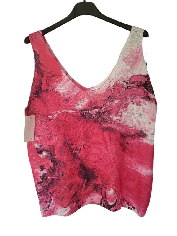 Top pink "Marmor", Gr. 38 - 40/42, 1x verfügbar