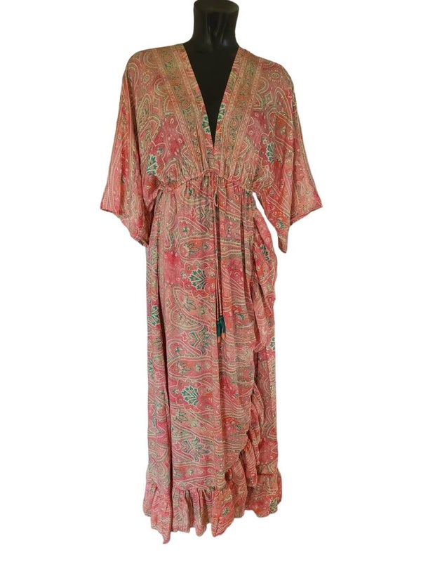 Boho-Ärmelkleid lachs, Gr. 36 - 38/40, 1x verfügbar