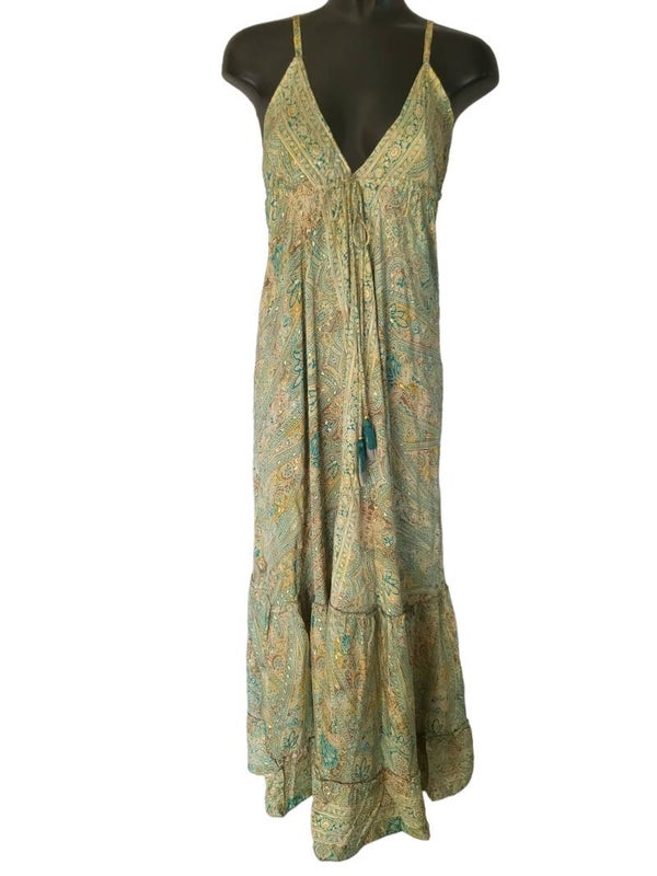 Bohokleid grün, Gr. 36 - 38/40, 1x verfügbar