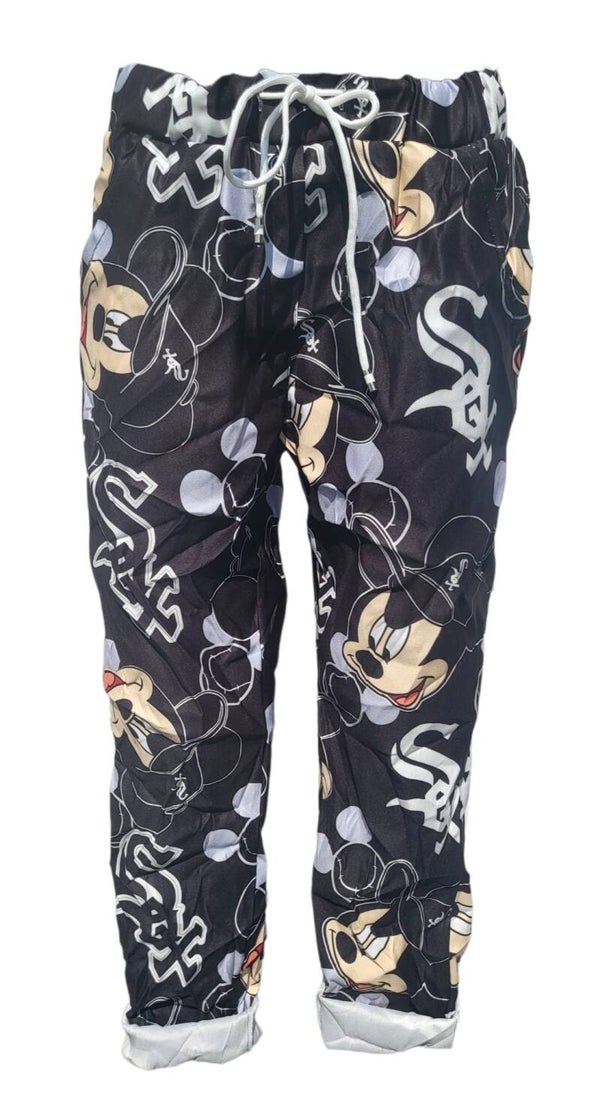 Hose schwarz "Mickey Maus", Gr. 38 - 42, 1x verfügbar