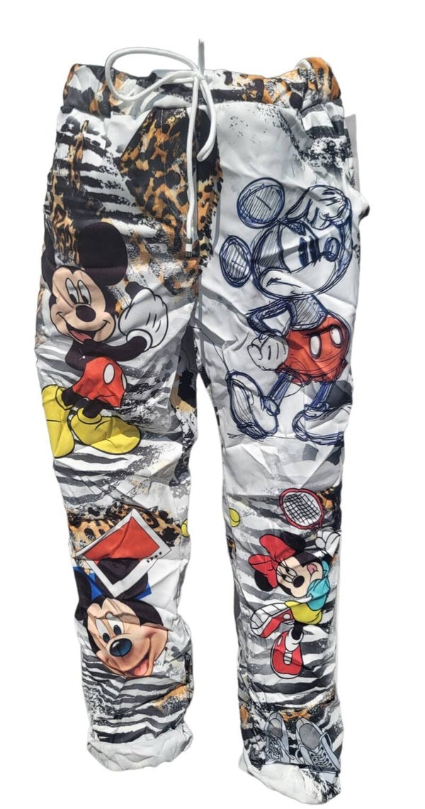 Hose mehrfarbig "Mickey Maus", Gr. 38 - 42, 1x verfügbar