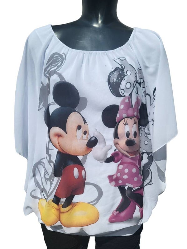 Fledermausshirt Mickey & Minnie, Gr. 38 - 46, 1x verfügbar