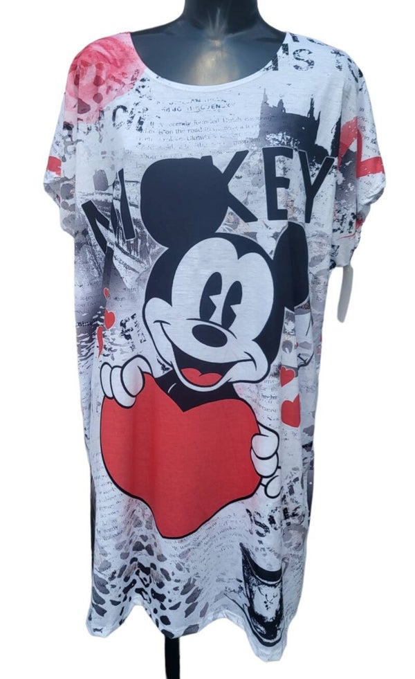 Longshirt herz "Mickey Maus", Gr. 38 - 44, 2x verfügbar