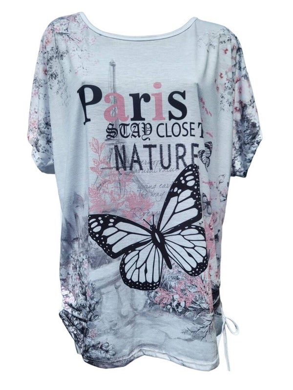 Shirt weiss "Paris", Gr.38 - 42/44, 1x verfügbar