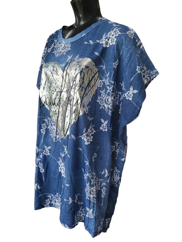 Tshirt "jeansoptik" dunkelblau, Gr. 44 - 46/48, 1x verfügbar