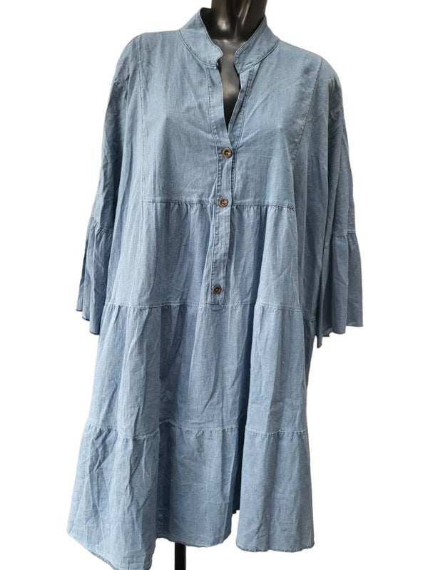 Kleid hellblau "Lieblingsmensch", Gr. 44 - 46/48, 2x verfügbar