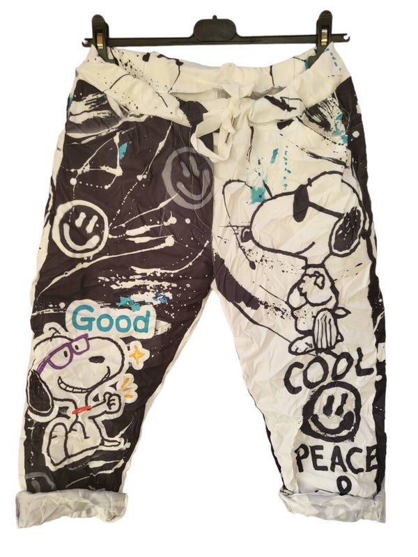 3/4 Snoopy Stretchhose "Cool, peace & lol", Gr. 38 - 42, 1x verfügbar