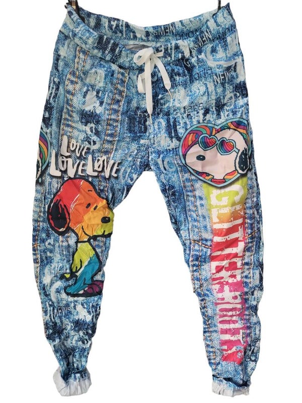 Stretchhose "Snoopy" blau, Gr. 38 - 42, 1x verfügbar