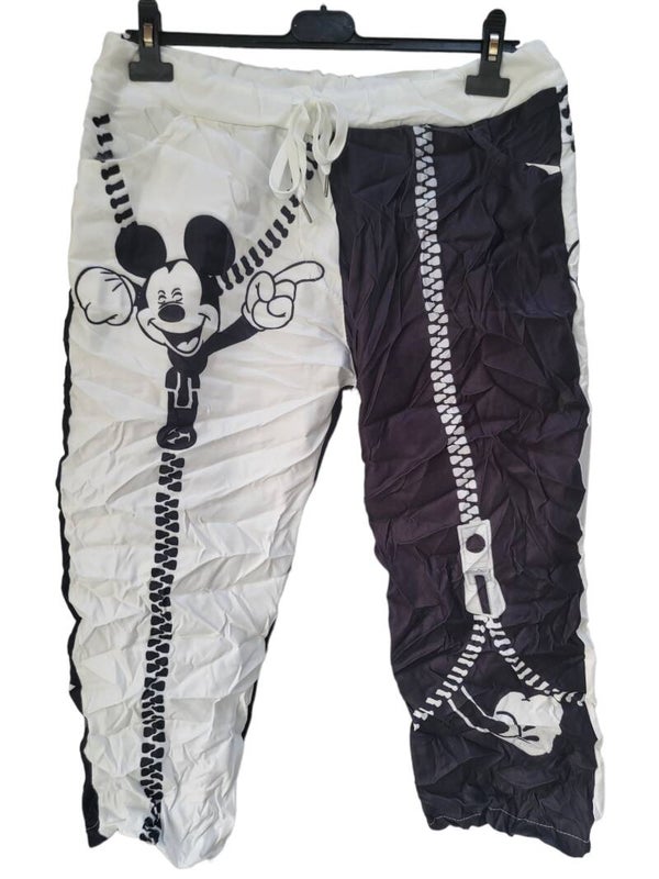 3/4 Stretchhose Mickey Maus "Reissverschluss", Gr. 38 - 42, 1x verfügbar