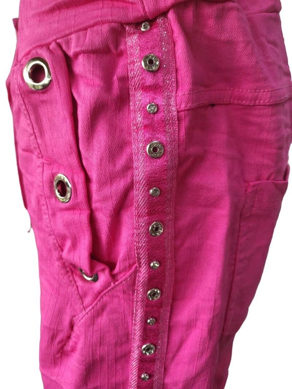 ISSIMA Stretchhose pink mit Steinchen, Gr. 38 - 42 - 1x verfügbar