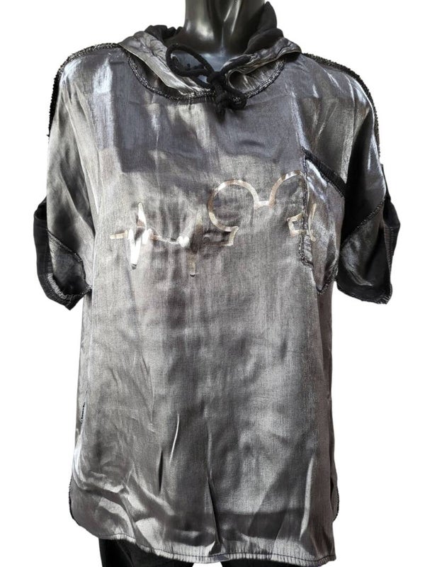 Tshirt schwarz "Heartbeat", Gr. 38 - 42, 1x verfügbar