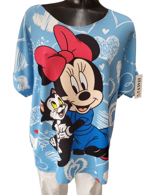 Tshirt blau "Minnie Maus", Gr. 38 - 42/44, 1x verfügbar