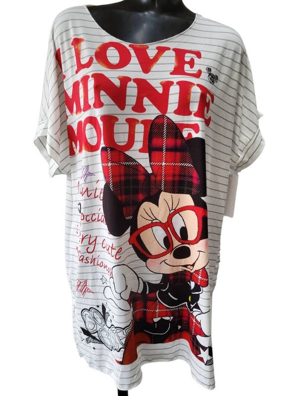 Tshirt weiss "Minnie Maus", Gr. 38 - 42/44, 1x verfügbar