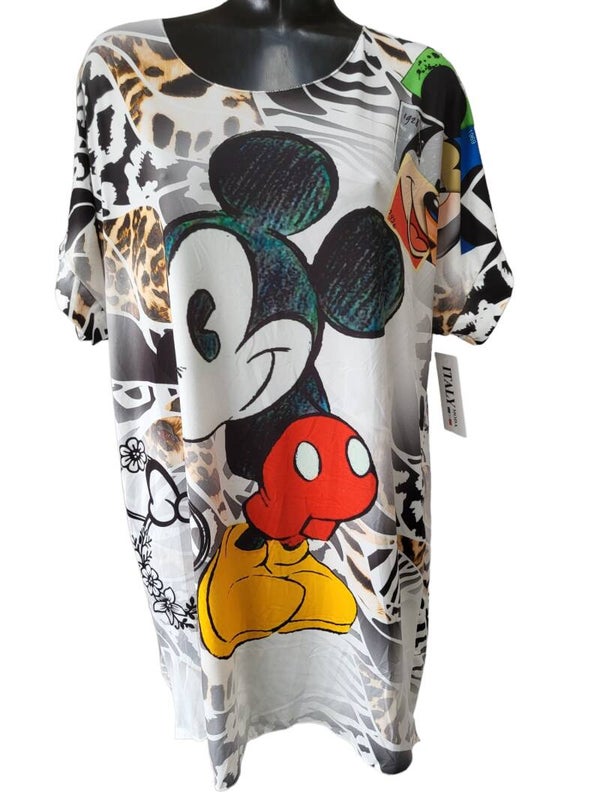 Tshirt leopard "Mickey Maus", Gr. 38 - 42/44, 1x verfügbar