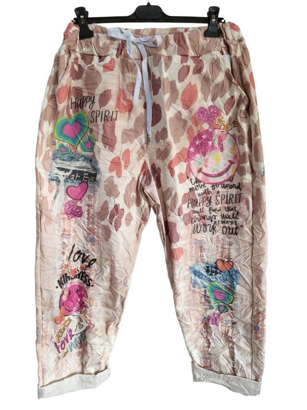 Stretchhose beige "Smilys", Gr. 46 - 50/52, 1x verfügbar