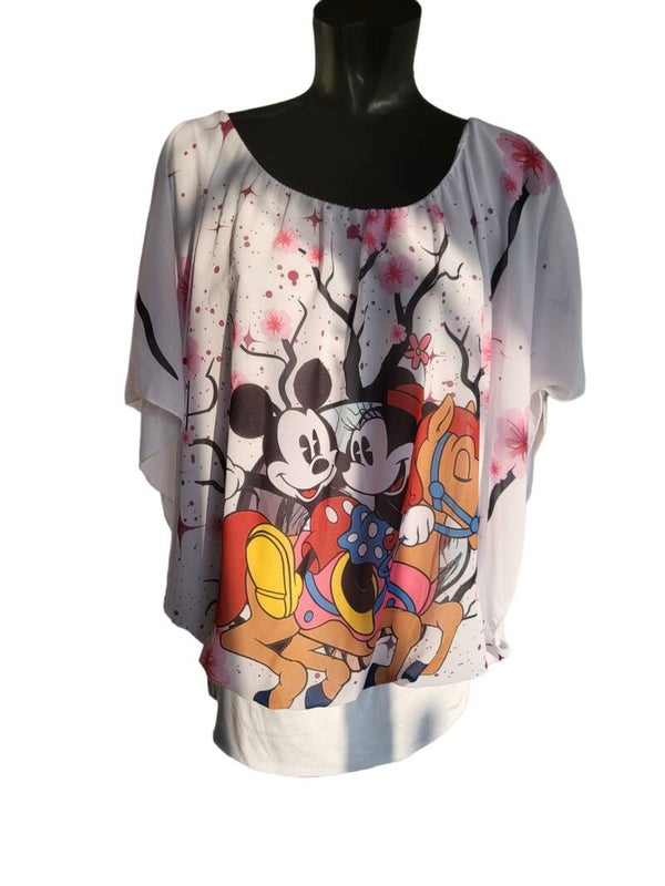 Fledermausshirt "Mickey & Minnie - Ross", Gr. 38 - 46, 1x verfügbar
