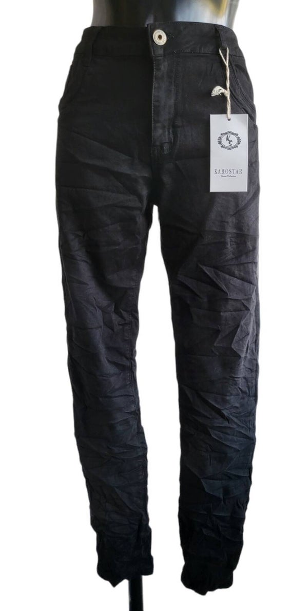 KAROSTAR Stretchjeans lang "BLACK", Gr. 2XL (46) - 1x
