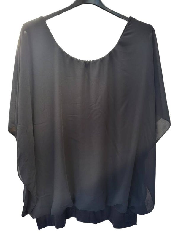 Fledermaus-Shirt schwarz XXL, Gr. 46 - 52, 2x verfügbar
