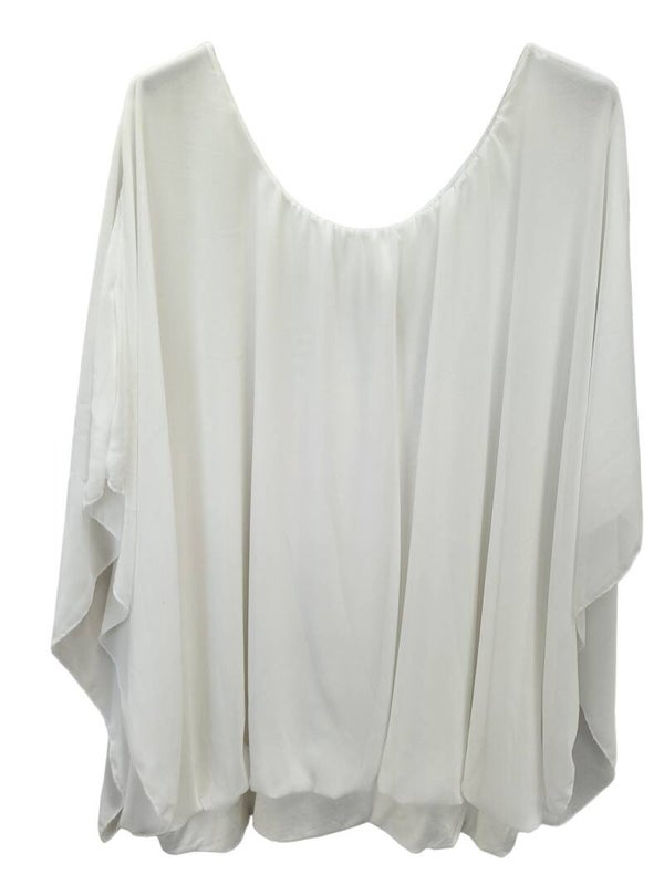 Fledermaus-Shirt creme-weiss XXL, Gr. 46 - 52, 2x verfügbar