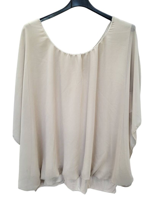 Fledermaus-Shirt beige XXL, Gr. 46 - 52, 2x verfügbar
