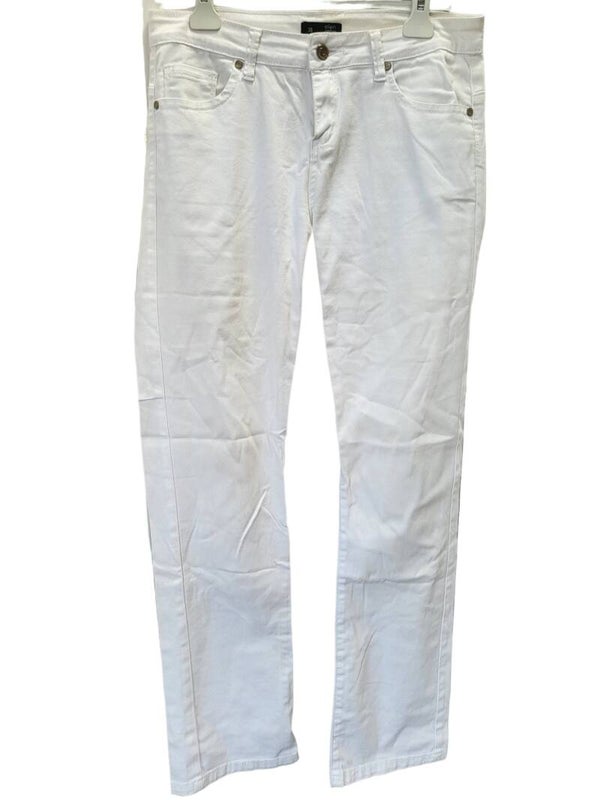 Hose weiss gerade geschnitten, Gr. 38 - 1x verfügbar