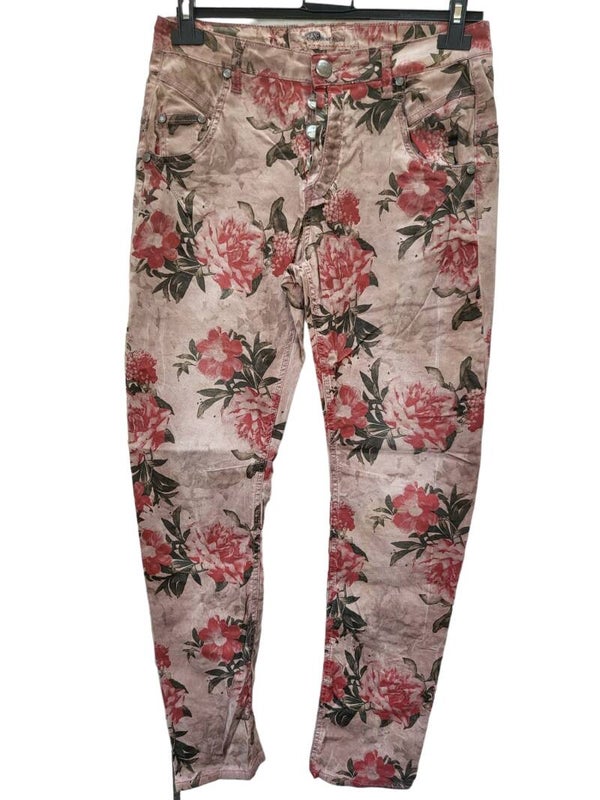 Jeans von Driver, braun mit Blumen, Gr. 36/38 - 1x verfügbar