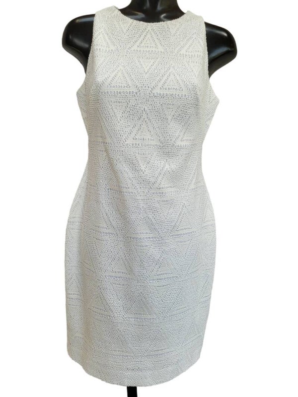 Pailletten-Etuikleid weiss von RALPH LAUREN, Gr. 38/40 - 1x verfügbar