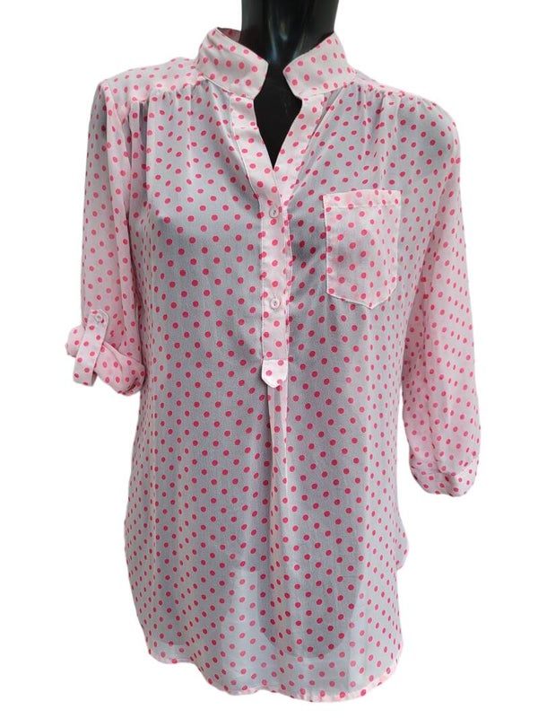 Bluse rosa/pink gepunktet, Gr. 38 - 1x verfügbar