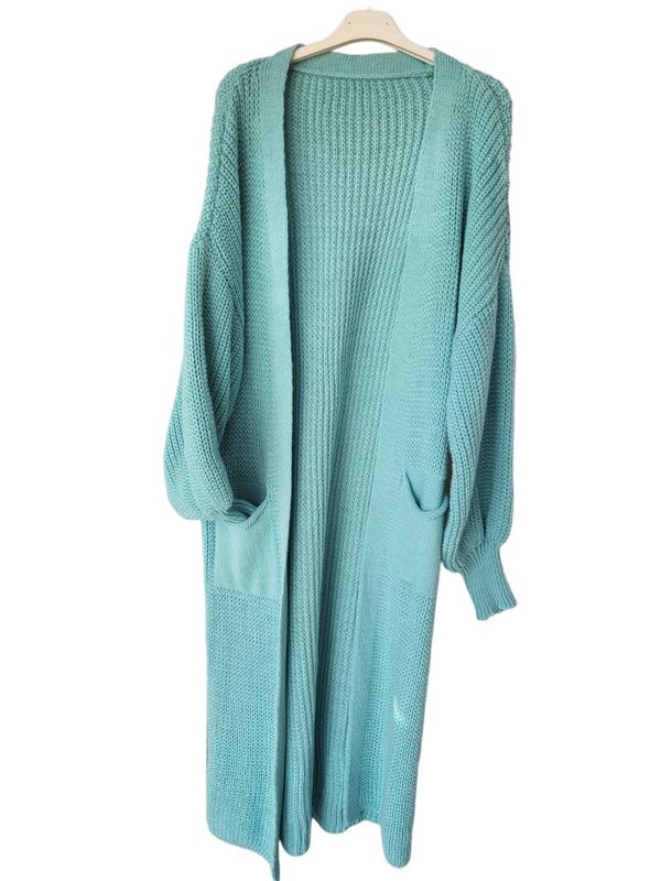 Cardigan strick türkis, Einheitsgrösse, 2x verfügbar