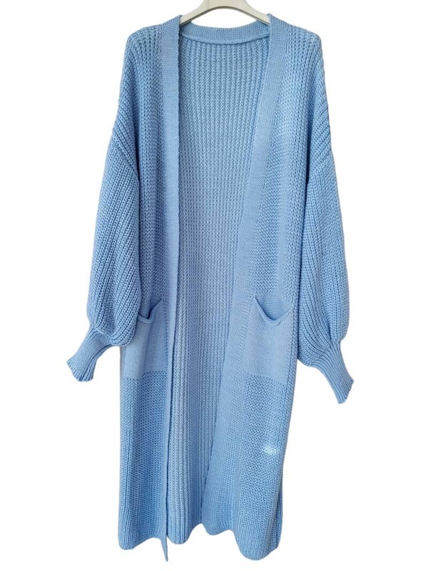 Cardigan strick blau, Einheitsgrösse, 1x verfügbar