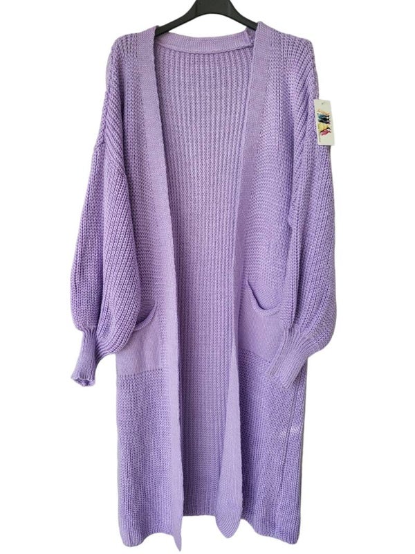 Cardigan strick lila, Gr. 38 - 44, 1x verfügbar