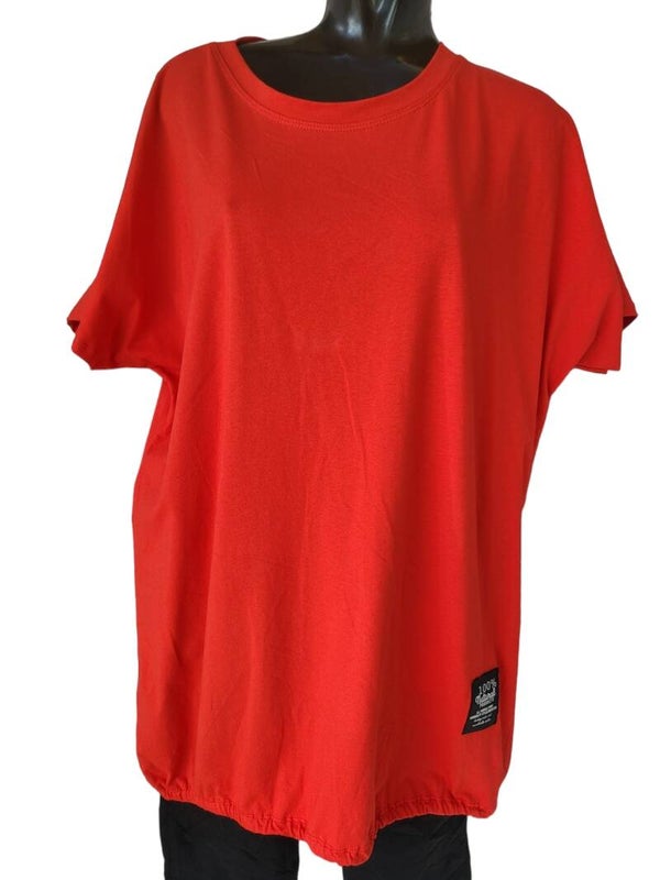 Longshirt uni rot, Gr. 40 - 44 - 1x verfügbar