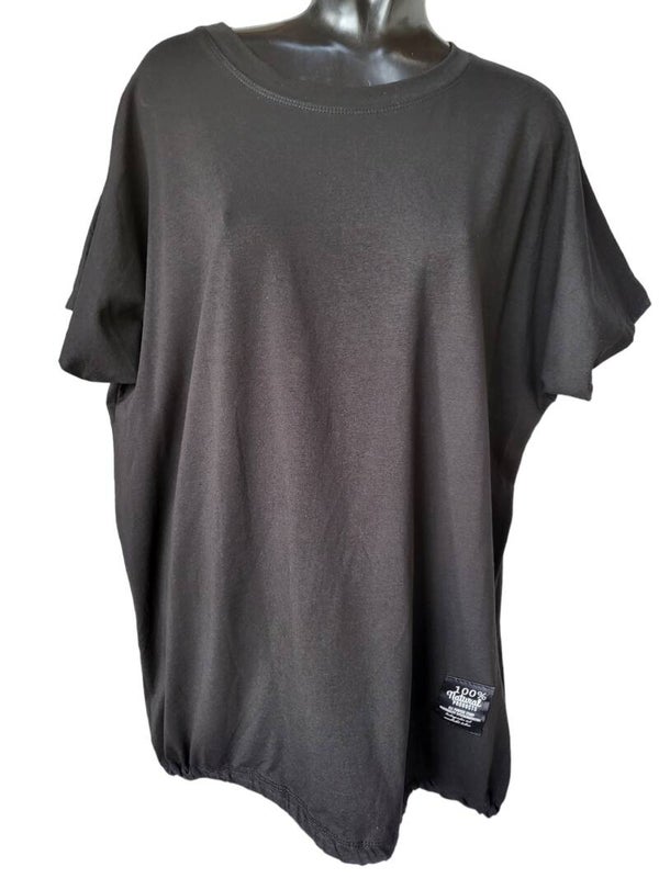 Longshirt uni schwarz, Gr. 40 - 44 - 1x verfügbar