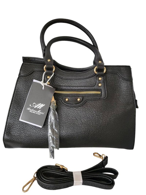 Handtasche schwarz uni (kurze Henkel) - 1x verfügbar