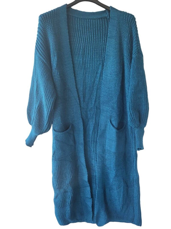 Cardigan strick petrol, Einheitsgrösse, 2x verfügbar