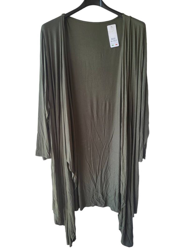 Cardigan khaki/olivgrün vokuhila, Gr. 38 - 44, 1x verfügbar