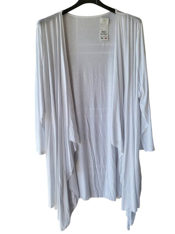 Cardigan weiss vokuhila, Gr. 38 - 44, 2x verfügbar