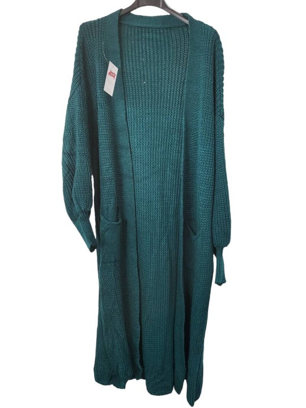 Cardigan strick petrol-grün, Einheitsgrösse, 1x verfügbar
