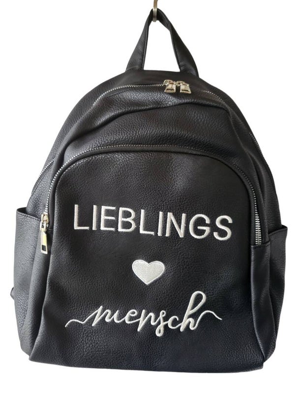 Rucksack schwarz "Lieblingsmensch" - 2x verfügbar