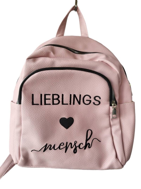 Rucksack rosa "Lieblingsmensch" - 1x verfügbar