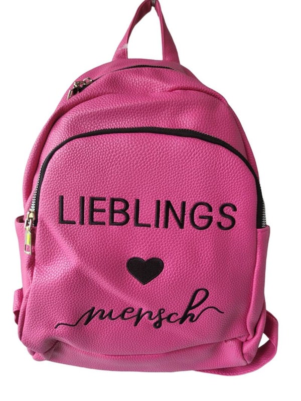 Rucksack pink "Lieblingsmensch" - 1x verfügbar