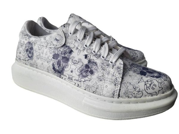 Turnschuh weiss "Skull", Gr. 38 - 3x verfügbar