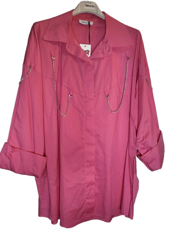 Bluse pink "Ketten", Gr. 38 - 42/44, 1x verfügbar