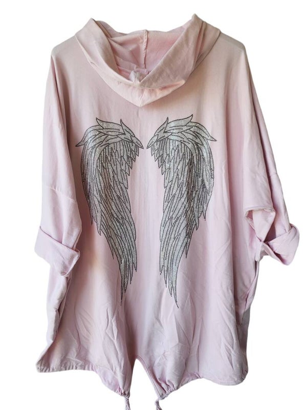 Cardigan rosa dünn "Engelsflügel", Gr. One size (bis 44), 3x verfügbar