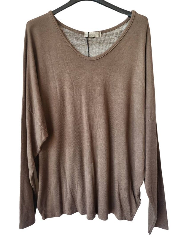 Sweatshirt schokolade mit Schnürung, Gr. 38 - 42, 1x verfügbar