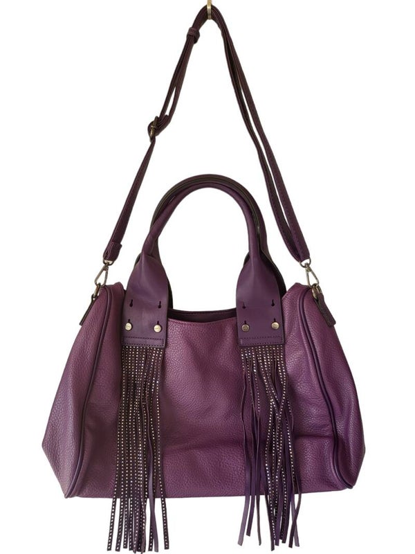 Handtasche brombeere "Glitzerfransen", 1x verfügbar